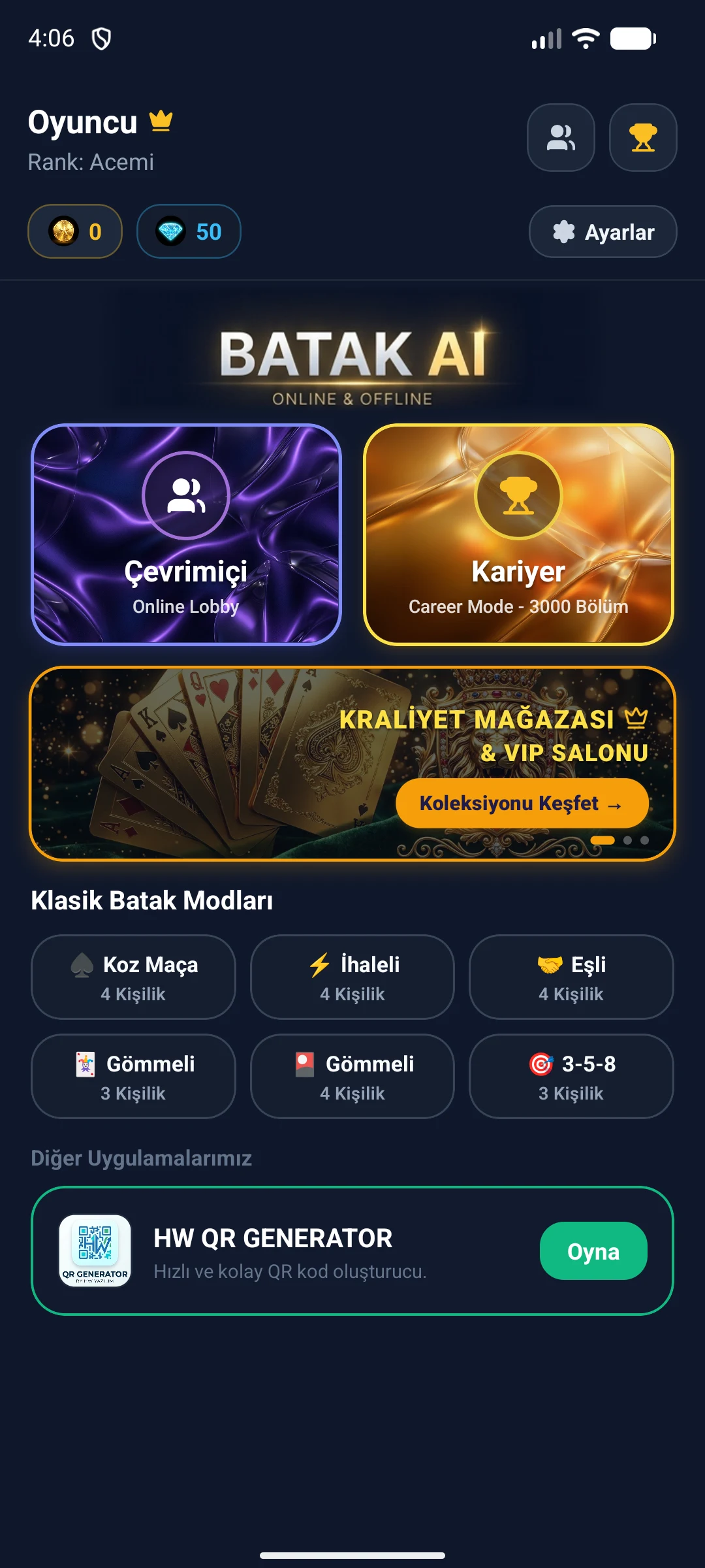 Batak AI: Online & Offline screenshot