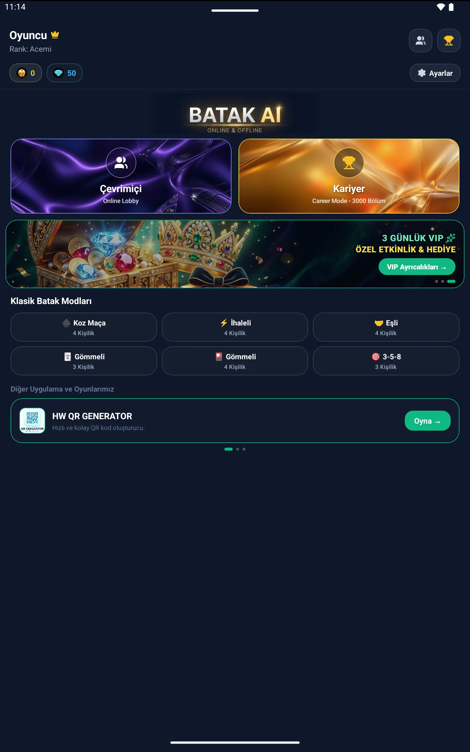 Batak AI: Online & Offline screenshot