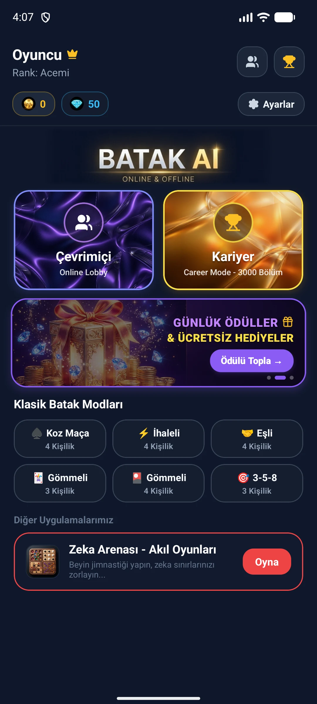 Batak AI: Online & Offline screenshot